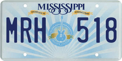MS license plate MRH518