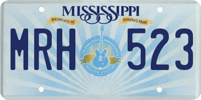 MS license plate MRH523