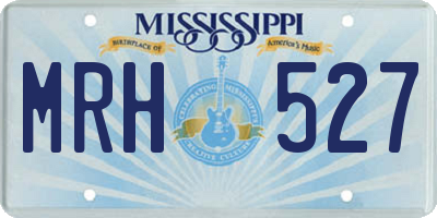 MS license plate MRH527