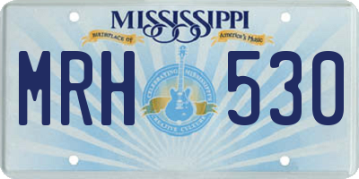 MS license plate MRH530