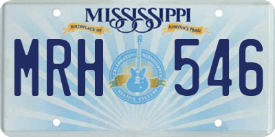 MS license plate MRH546