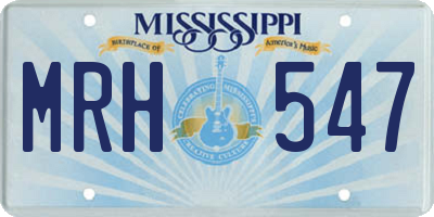 MS license plate MRH547