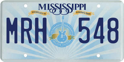 MS license plate MRH548