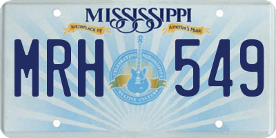 MS license plate MRH549