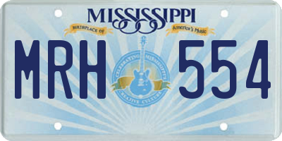 MS license plate MRH554