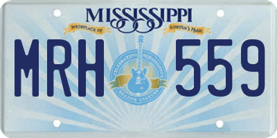 MS license plate MRH559