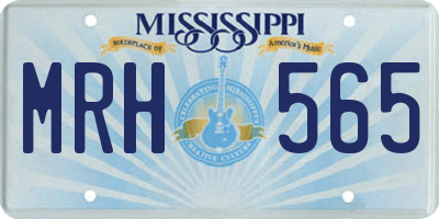 MS license plate MRH565