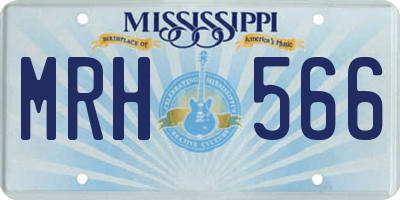 MS license plate MRH566