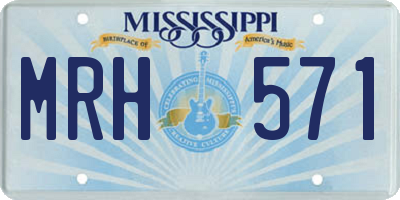 MS license plate MRH571