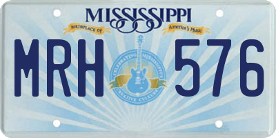 MS license plate MRH576