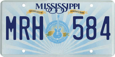 MS license plate MRH584