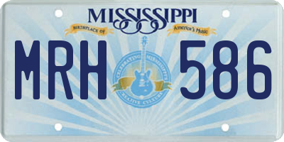 MS license plate MRH586