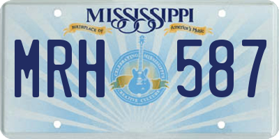 MS license plate MRH587