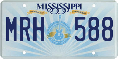 MS license plate MRH588