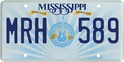 MS license plate MRH589