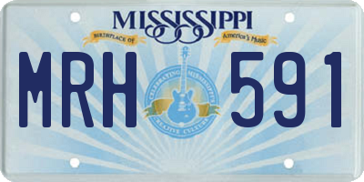 MS license plate MRH591