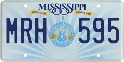 MS license plate MRH595