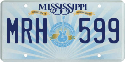 MS license plate MRH599