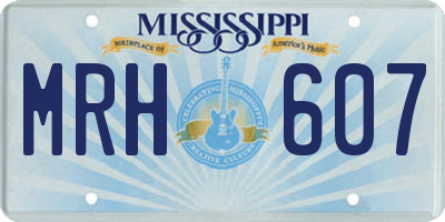 MS license plate MRH607