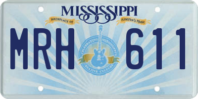 MS license plate MRH611