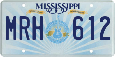 MS license plate MRH612