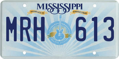 MS license plate MRH613