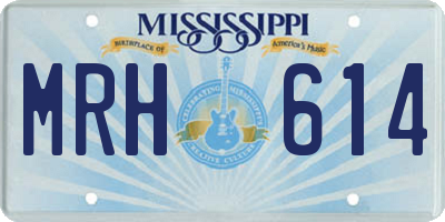MS license plate MRH614