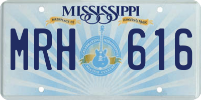 MS license plate MRH616