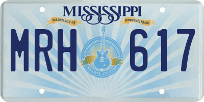 MS license plate MRH617