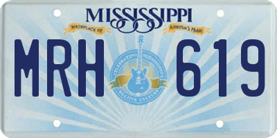 MS license plate MRH619