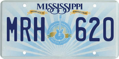 MS license plate MRH620