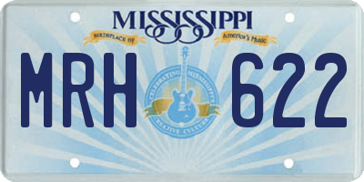 MS license plate MRH622