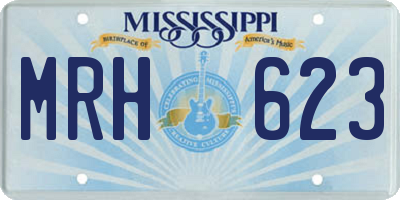 MS license plate MRH623