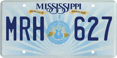 MS license plate MRH627