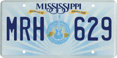 MS license plate MRH629