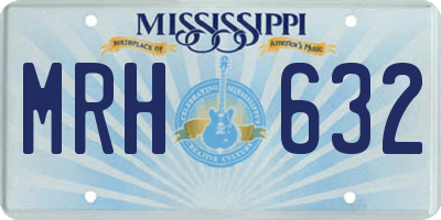 MS license plate MRH632