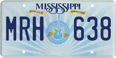 MS license plate MRH638