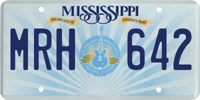 MS license plate MRH642