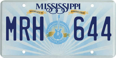 MS license plate MRH644