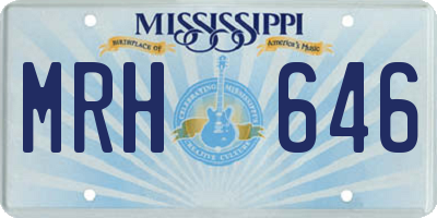 MS license plate MRH646