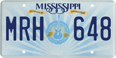 MS license plate MRH648
