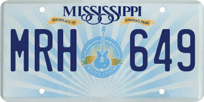 MS license plate MRH649