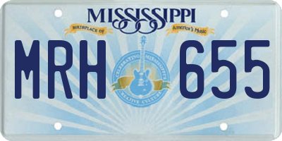 MS license plate MRH655