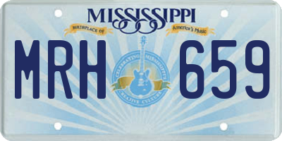 MS license plate MRH659