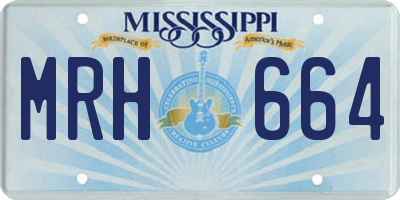 MS license plate MRH664