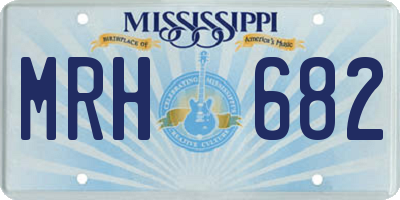 MS license plate MRH682