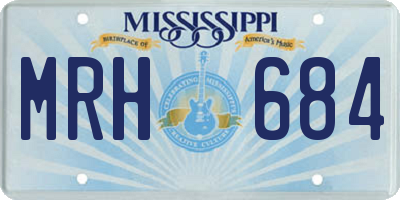 MS license plate MRH684