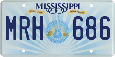 MS license plate MRH686