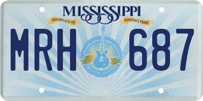 MS license plate MRH687