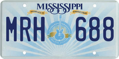 MS license plate MRH688